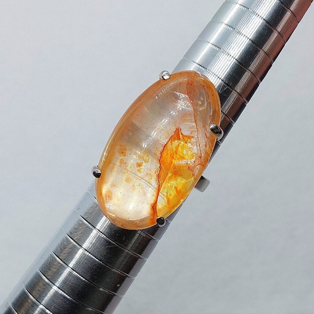 Rainbow Fire Quartz In Sterling Silver Ring Adjustable 177$